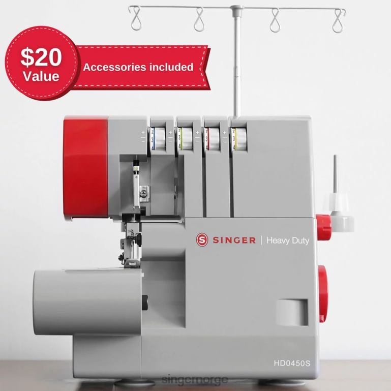 SINGER hd0450s kraftig serger- og trykkfotbunt maskiner 2RH8Z19